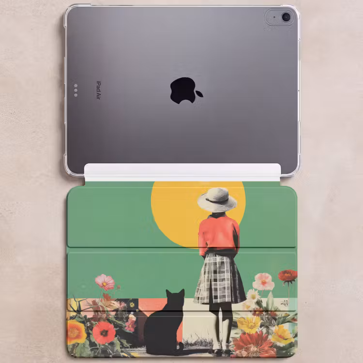 iPad hoes - Retro - Meisje - Kat - Zon — 6