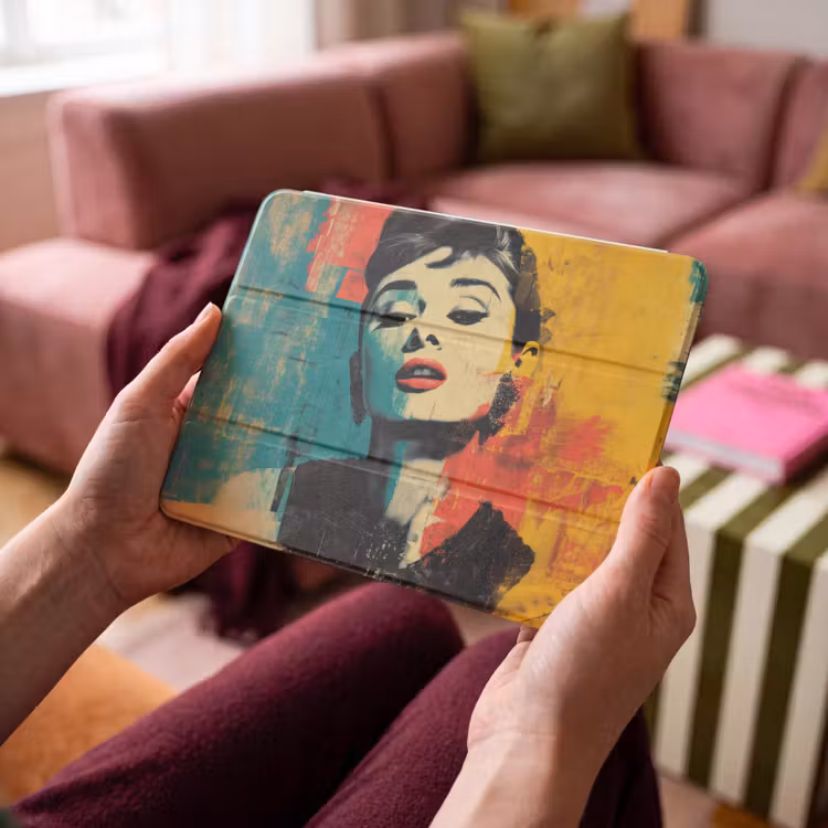 iPad hoes - Vrouw - Rode lippen - Expressief - Grafisch — 4