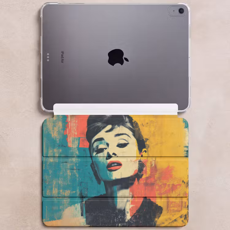 iPad hoes - Vrouw - Rode lippen - Expressief - Grafisch — 6