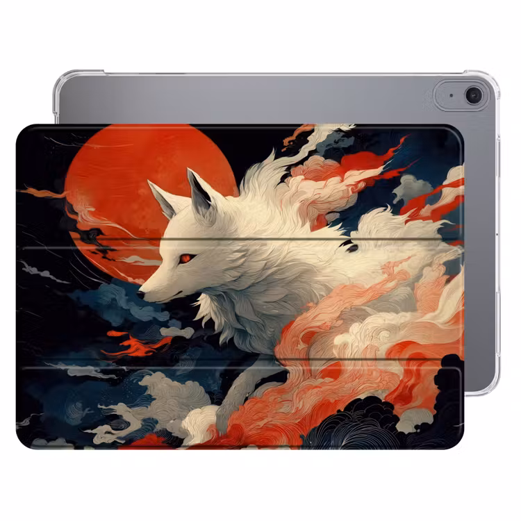 iPad hoes - Witte vos - wolken - maan — 1