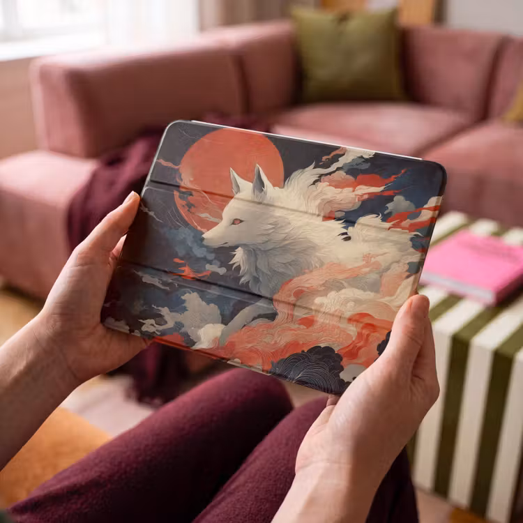 iPad hoes - Witte vos - wolken - maan — 4