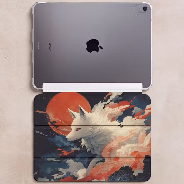 iPad hoes - Witte vos - wolken - maan — 6