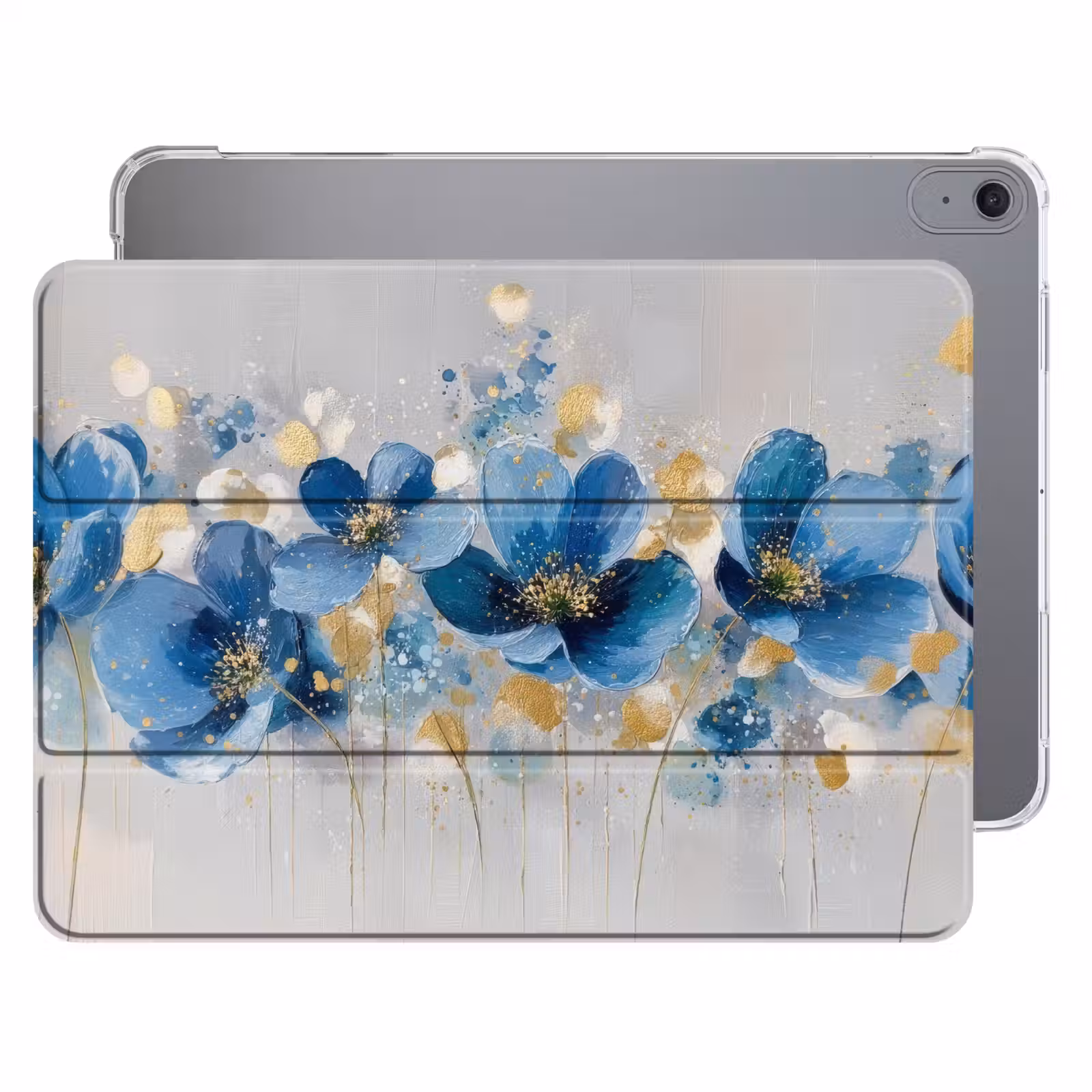 iPad hoes - Bloemen - Blauw - Abstract — 1