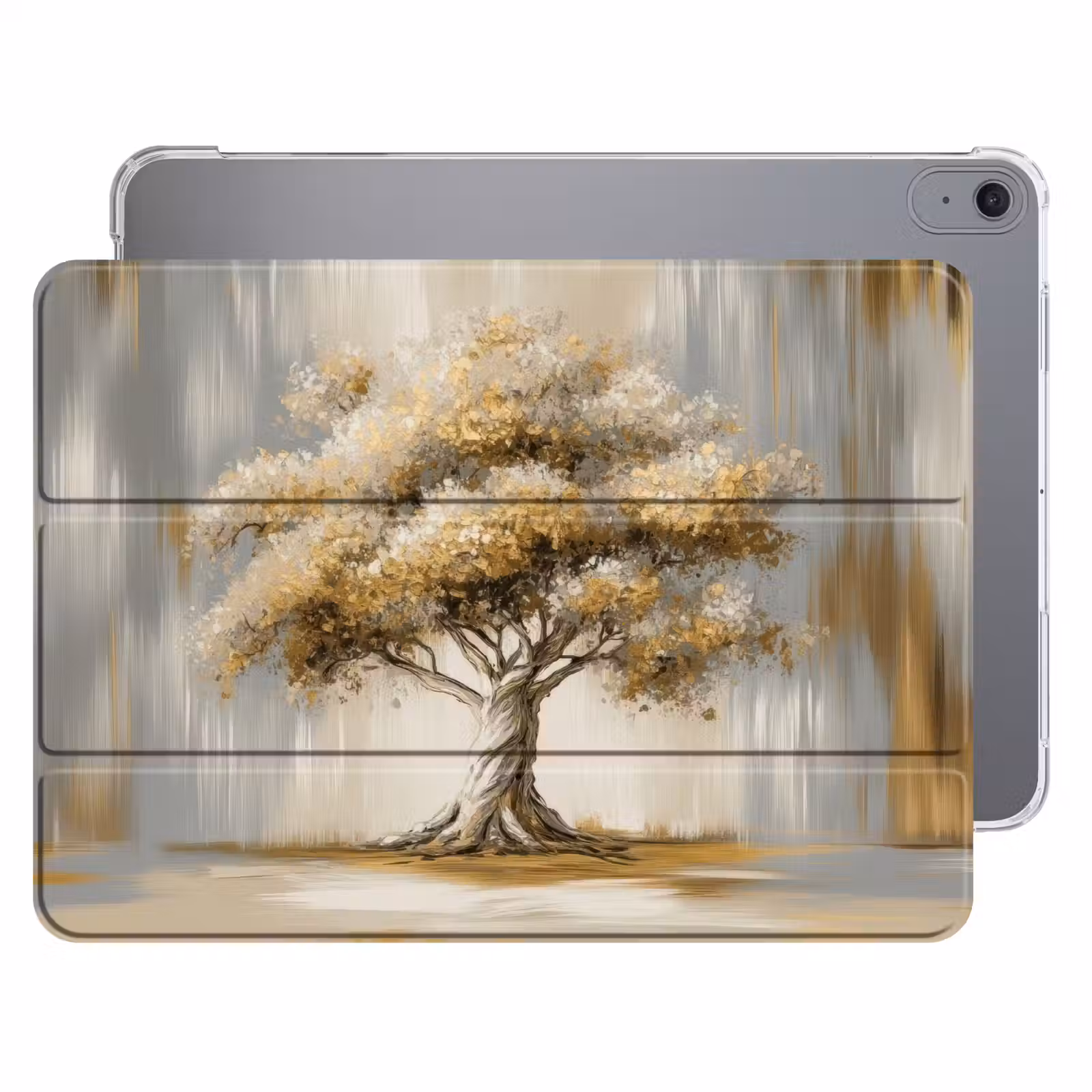 iPad hoes - Boom - Bladeren - Abstract - Wit — 1