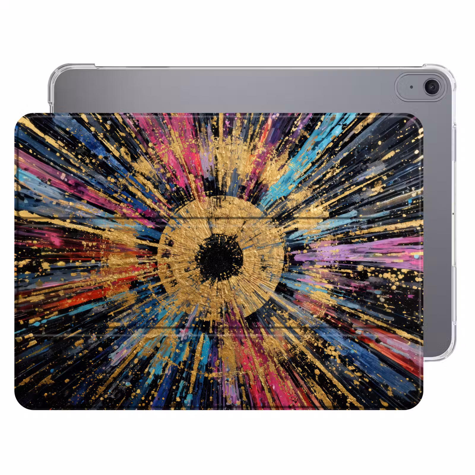 iPad hoes - Explosie - Goud - Kleurrijk - Abstract — 1