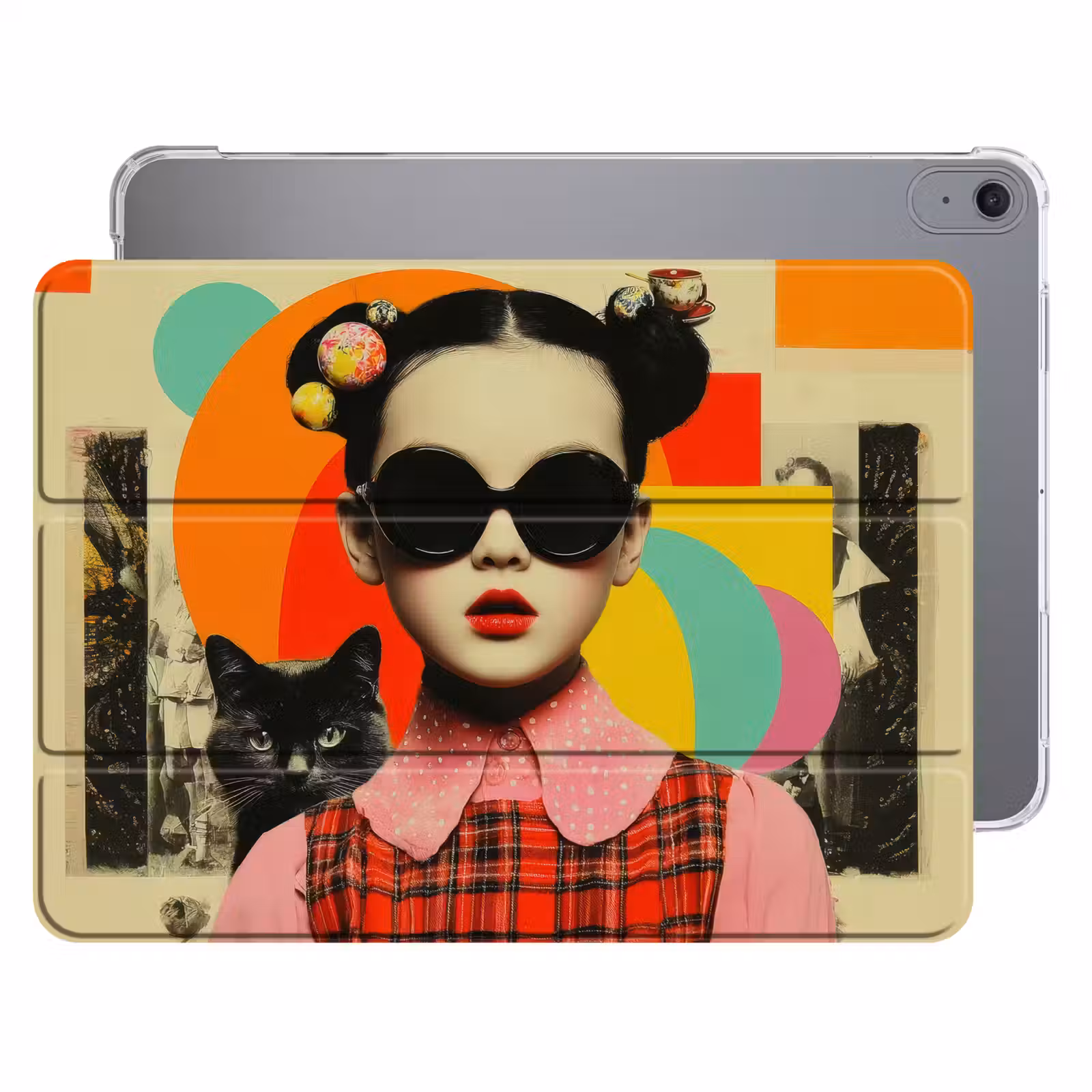 iPad hoes - Meisje - Zonnebril - Kat - Retro — 1