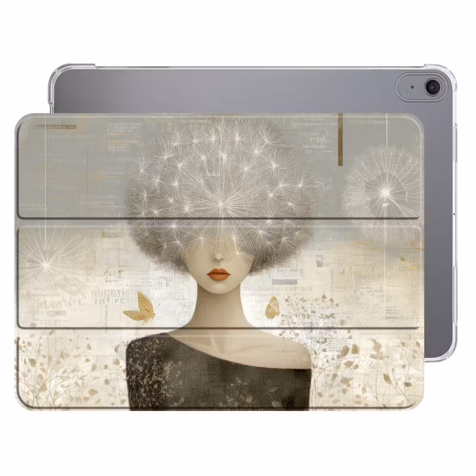 iPad hoes - Pluis - Vrouw - Beige — 1