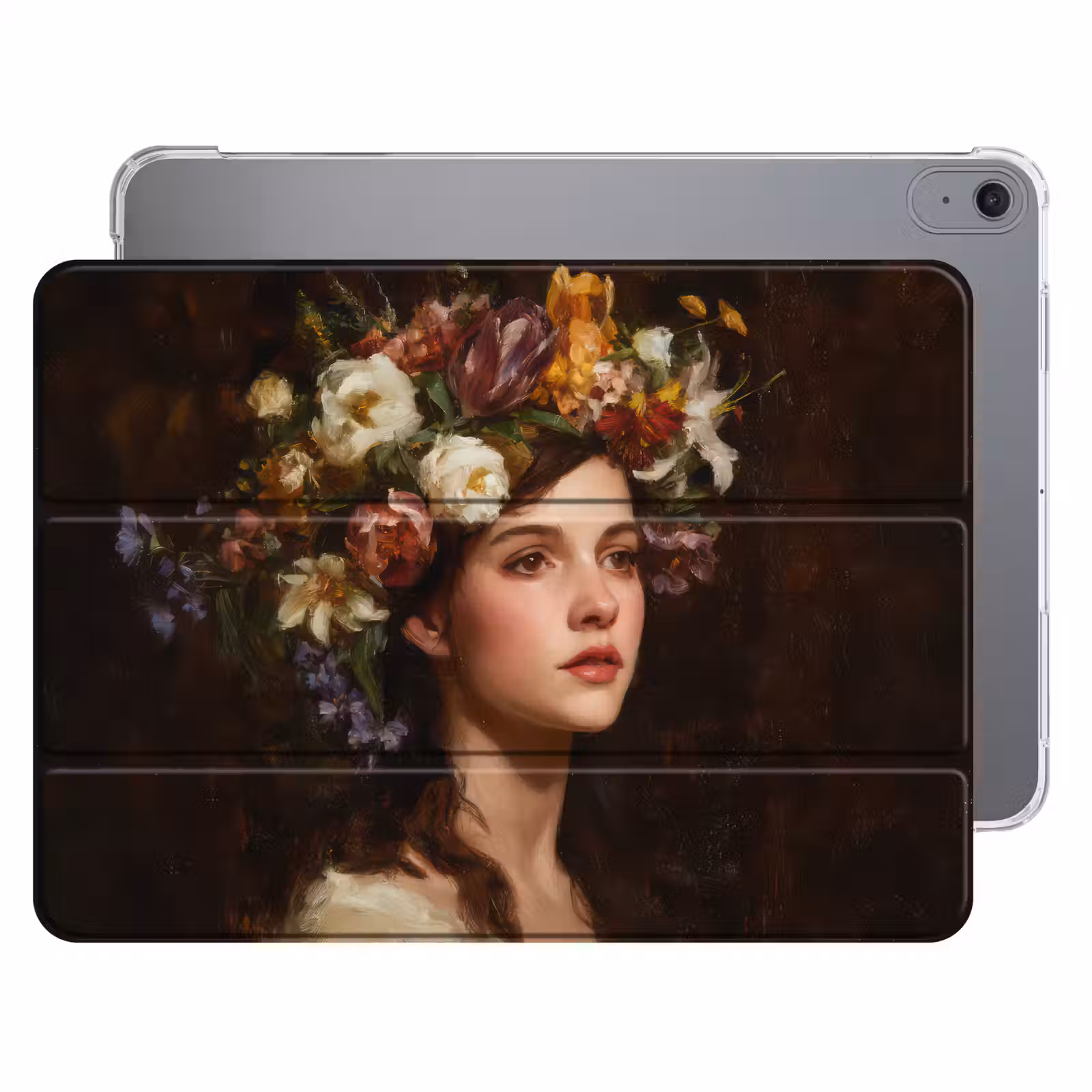 iPad hoes - Portret - Vrouw - Bloemen — 1