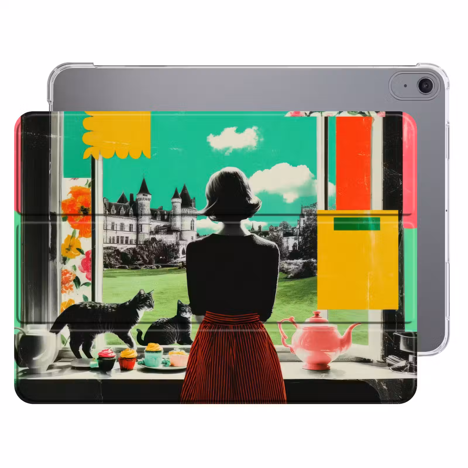 iPad hoes - Vrouw - Keuken - Katten - Doorkijk — 1