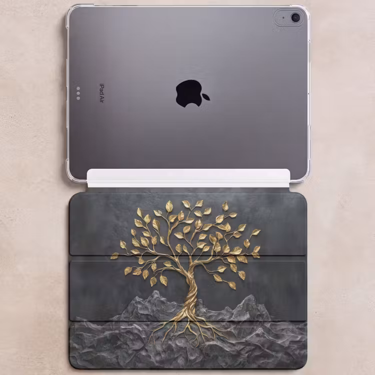 iPad hoes - Bladeren - Goud - Boom - Rots — 6