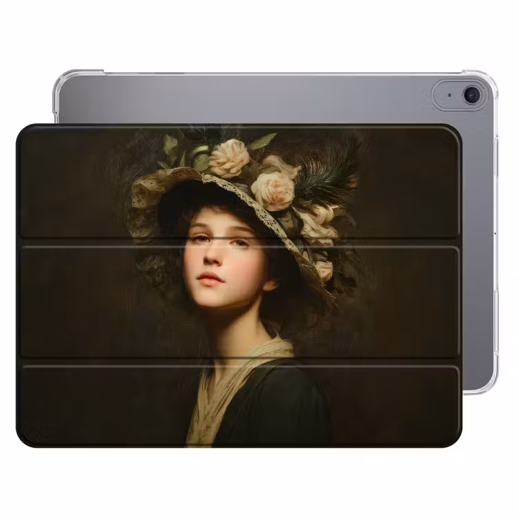 iPad hoes - Bloemenhoed - Portret - Vrouw — 1