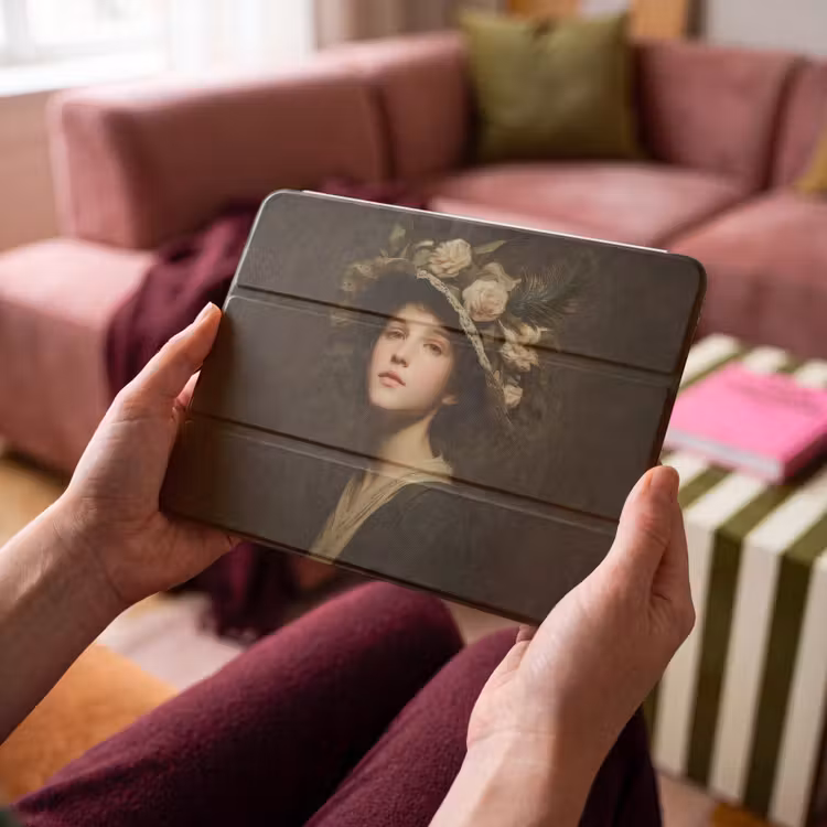 iPad hoes - Bloemenhoed - Portret - Vrouw — 4