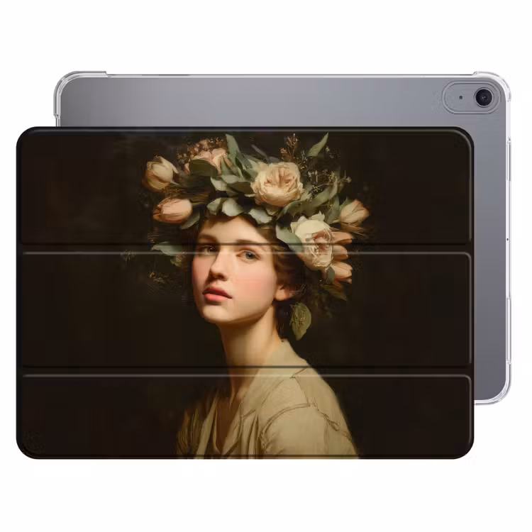 iPad hoes - Bloemenstilte - Vrouw - Portret — 1