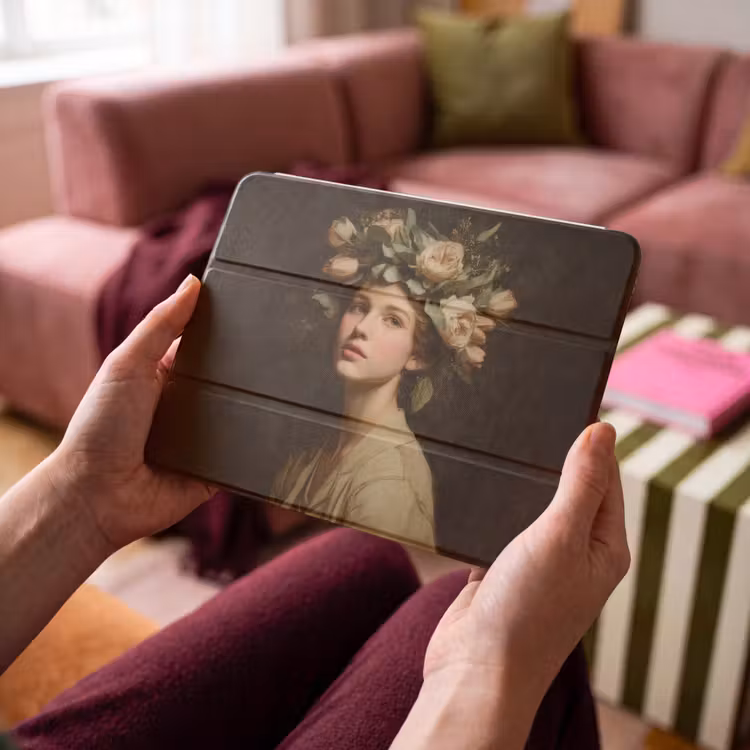 iPad hoes - Bloemenstilte - Vrouw - Portret — 4