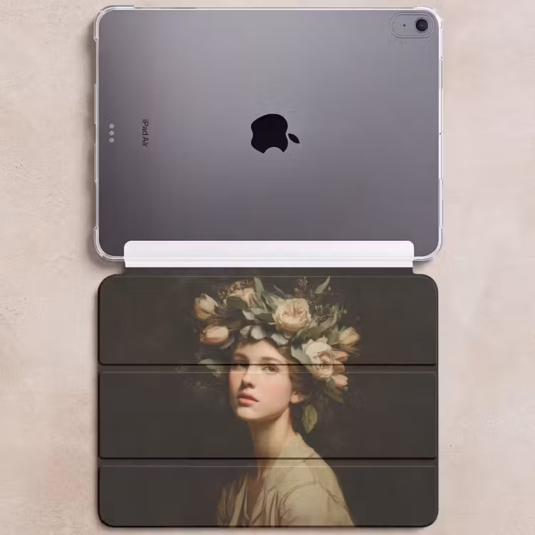 iPad hoes - Bloemenstilte - Vrouw - Portret — 6