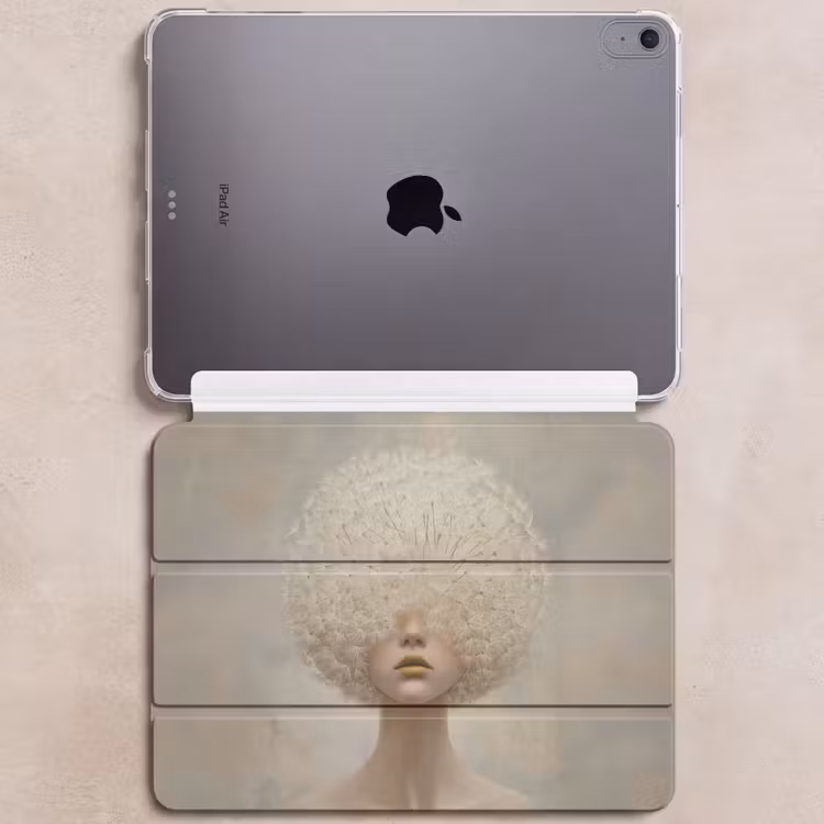 iPad hoes - Dromerig - Beige - Paardenbloemzaadjes — 6
