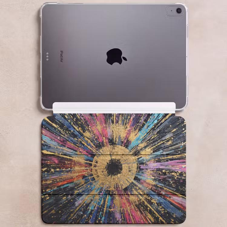 iPad hoes - Explosie - Goud - Kleurrijk - Abstract — 6