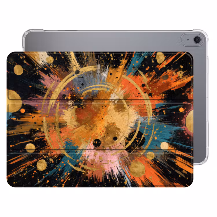 iPad hoes - Explosie - Verfstructuur - Goud - Abstract — 1