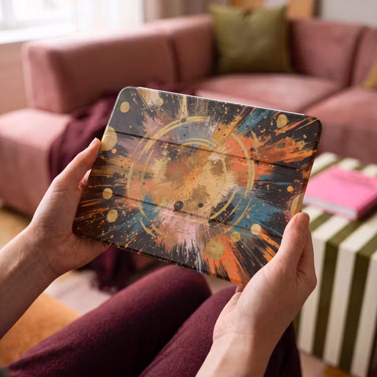 iPad hoes - Explosie - Verfstructuur - Goud - Abstract — 4
