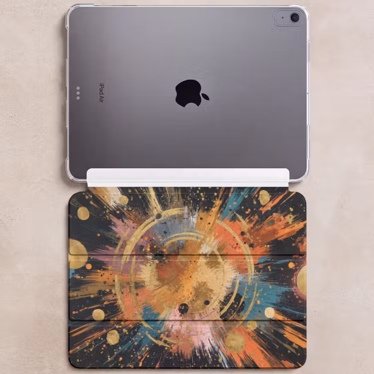 iPad hoes - Explosie - Verfstructuur - Goud - Abstract — 6