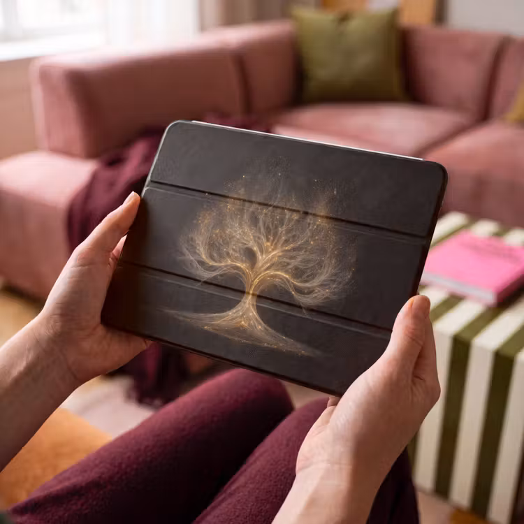 iPad hoes - Lichtjes - Boom - Abstract - Zwart — 4