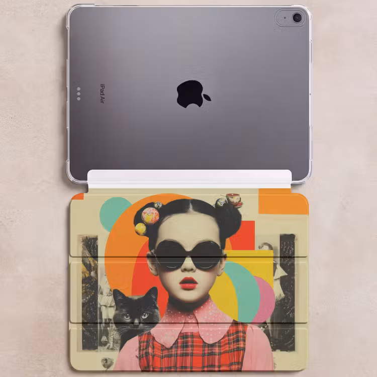 iPad hoes - Meisje - Zonnebril - Kat - Retro — 6
