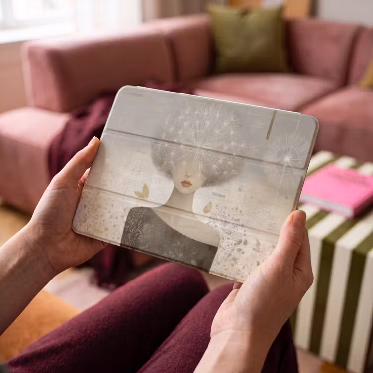 iPad hoes - Pluis - Vrouw - Beige — 4