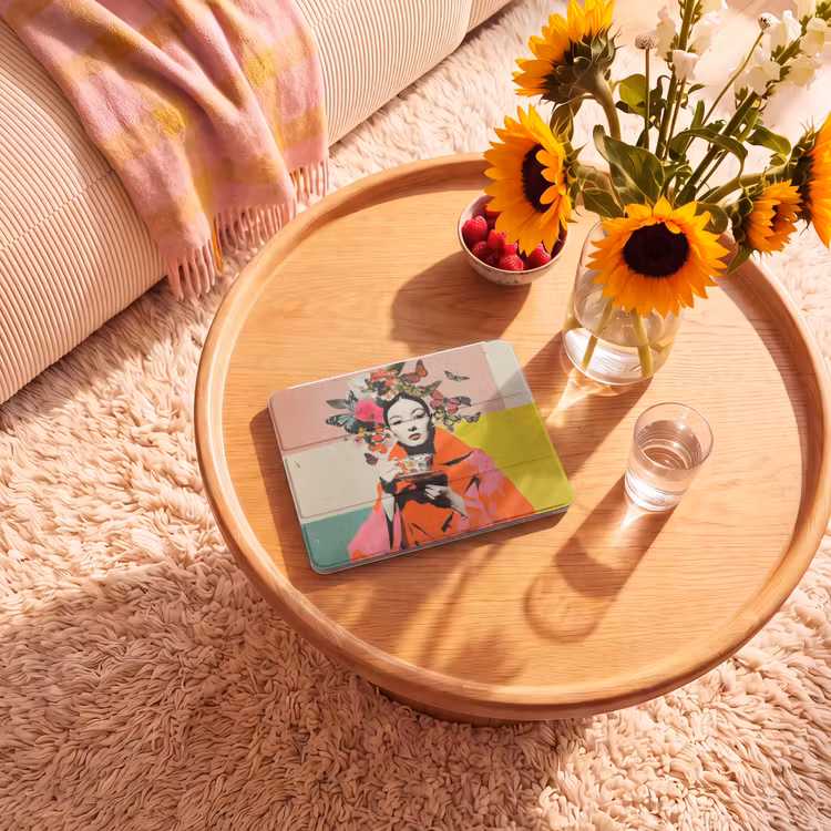 iPad hoes - Retro - Vrouw - Kopje - Vlinders — 2