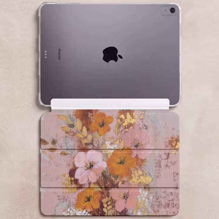 iPad hoes - Schilderij - Bloemen - Rustiek - Roze — 6