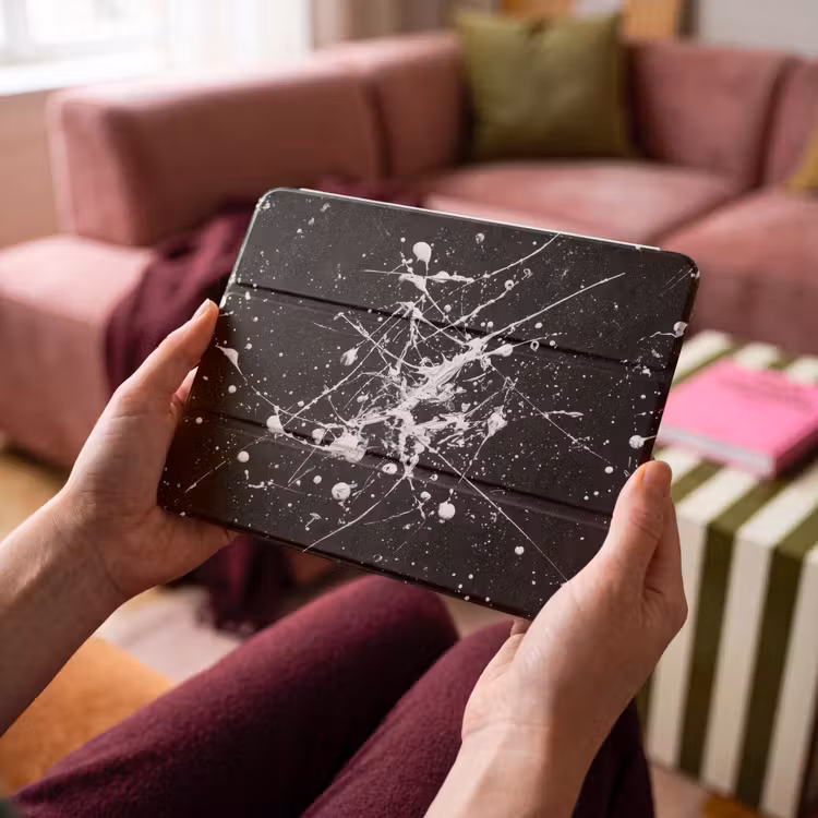 iPad hoes - Verfspatten - Wit - Abstract - Explosie — 4
