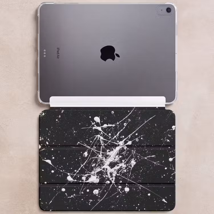 iPad hoes - Verfspatten - Wit - Abstract - Explosie — 6