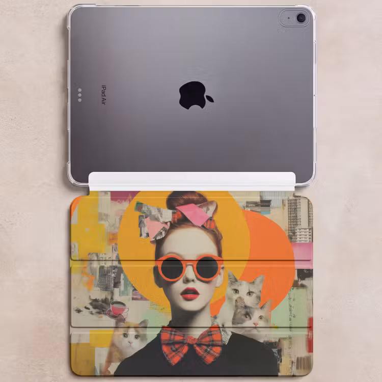 iPad hoes - Vrouw - Bril - Strik - Retro — 6