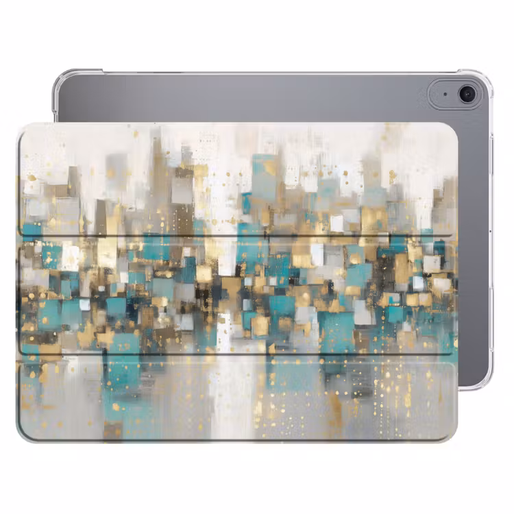 iPad hoes - Abstract - Blokken - Goud - Skyline — 1