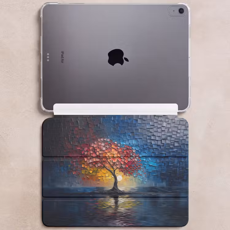 iPad hoes - Boom - Blauw - Bladeren - Vakken — 6