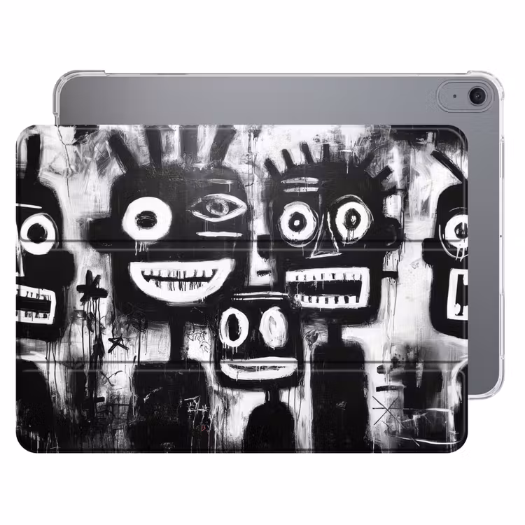 iPad hoes - Schilderij - Figuren - Zwart - Abstract — 1
