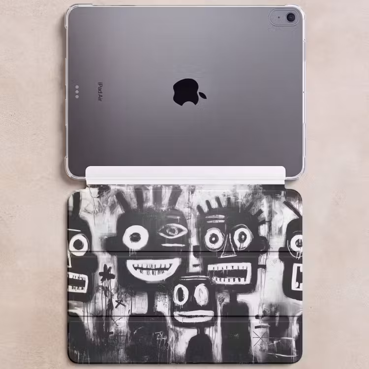 iPad hoes - Schilderij - Figuren - Zwart - Abstract — 6