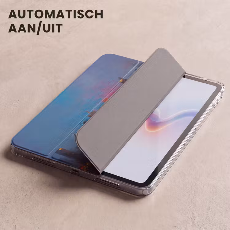 iPad hoes - Skyline - Penseelstreken - Donkerblauw - Lichtgevend — 5