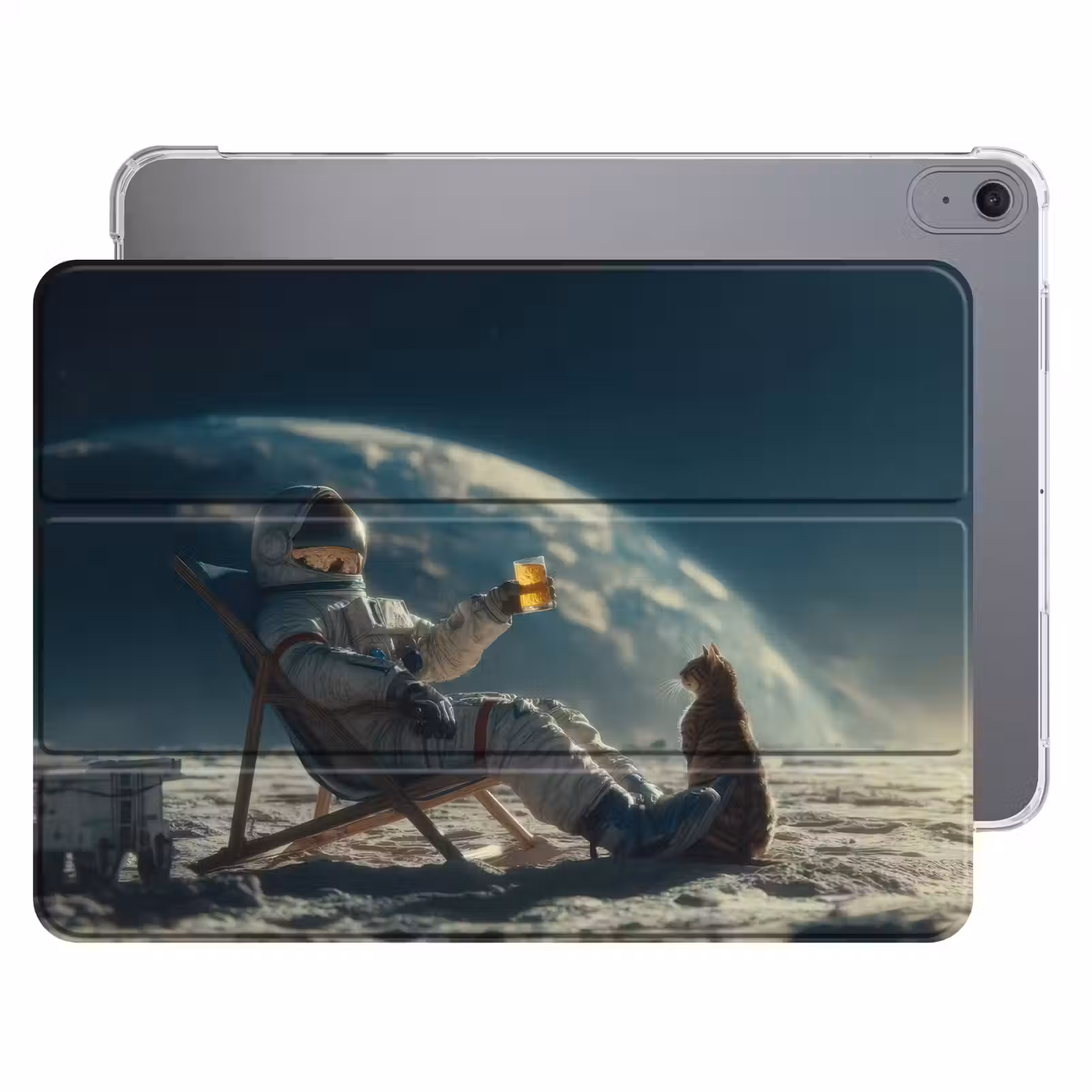 iPad hoes - Astronaut - Kat - Glas - Stoel — 1