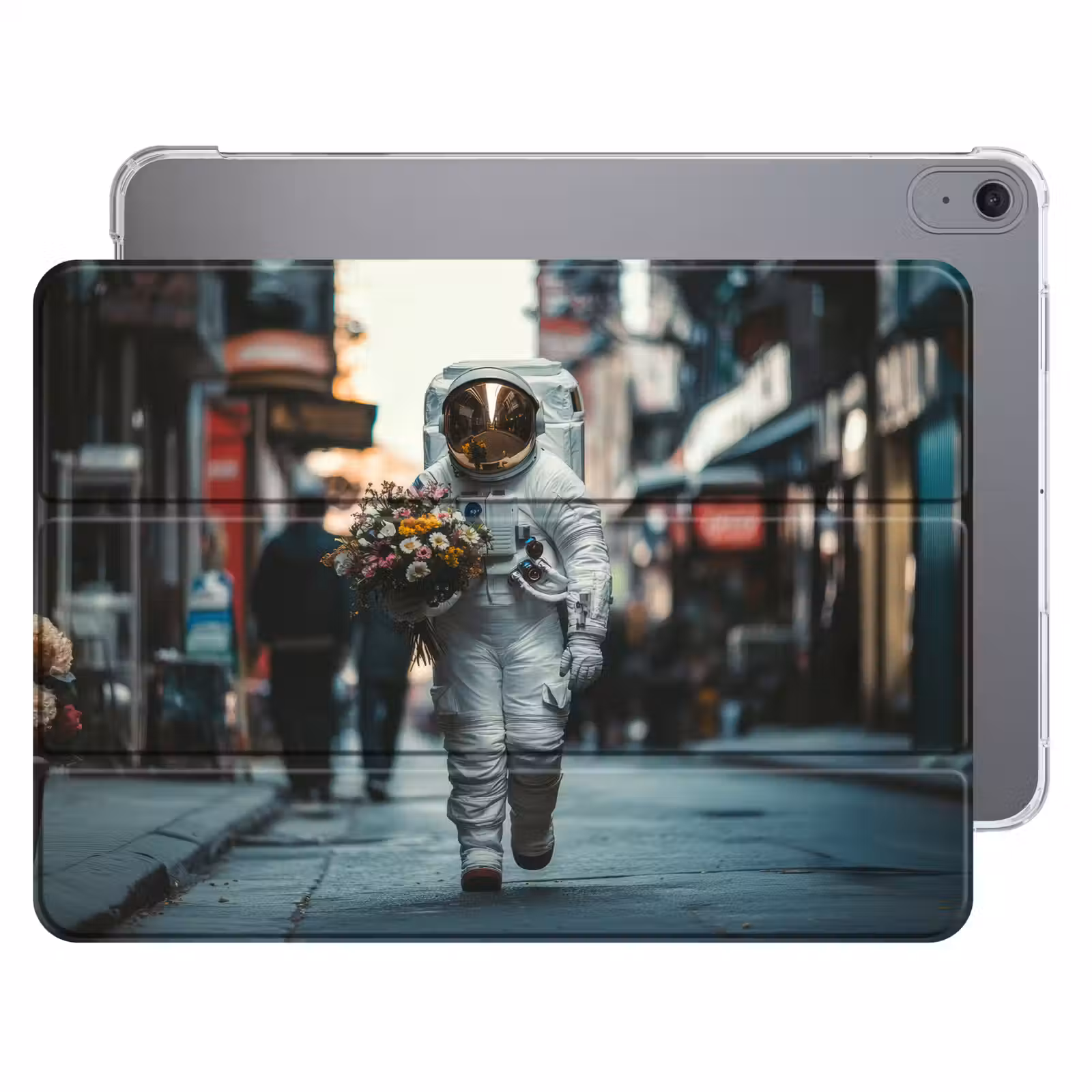 iPad hoes - Boeket - Bloemen - Kleurrijk - Astronaut — 1