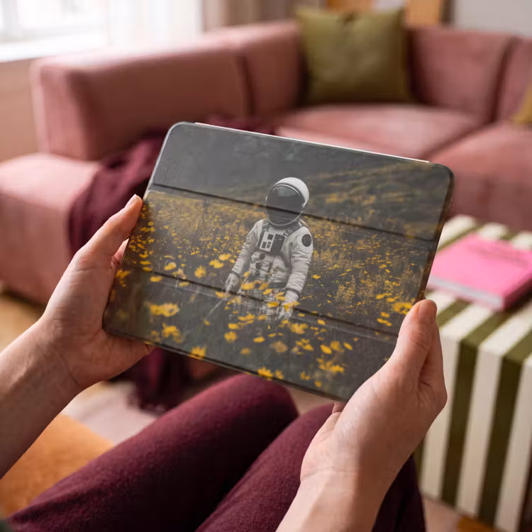 iPad hoes - Astronaut - Bloemen - Veld - Geel — 4