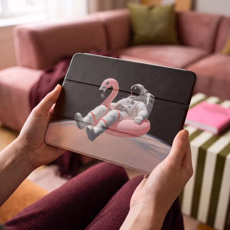 iPad hoes - Astronaut - Flamingo - Zwemband - Roze — 4
