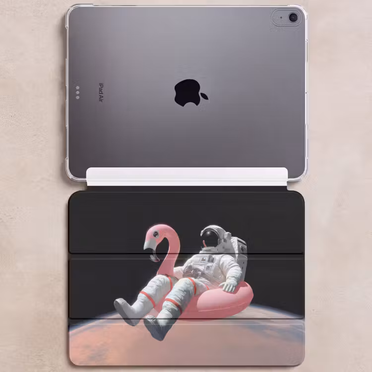 iPad hoes - Astronaut - Flamingo - Zwemband - Roze — 6