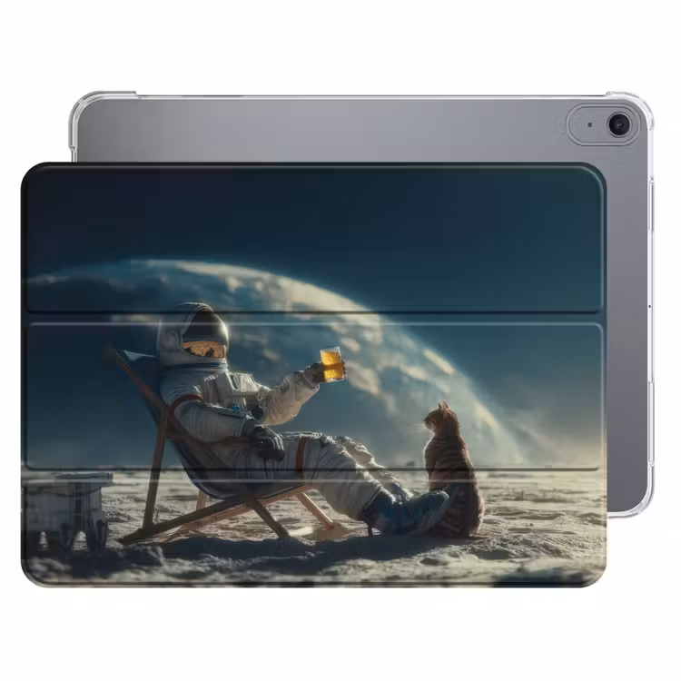 iPad hoes - Astronaut - Kat - Glas - Stoel — 1