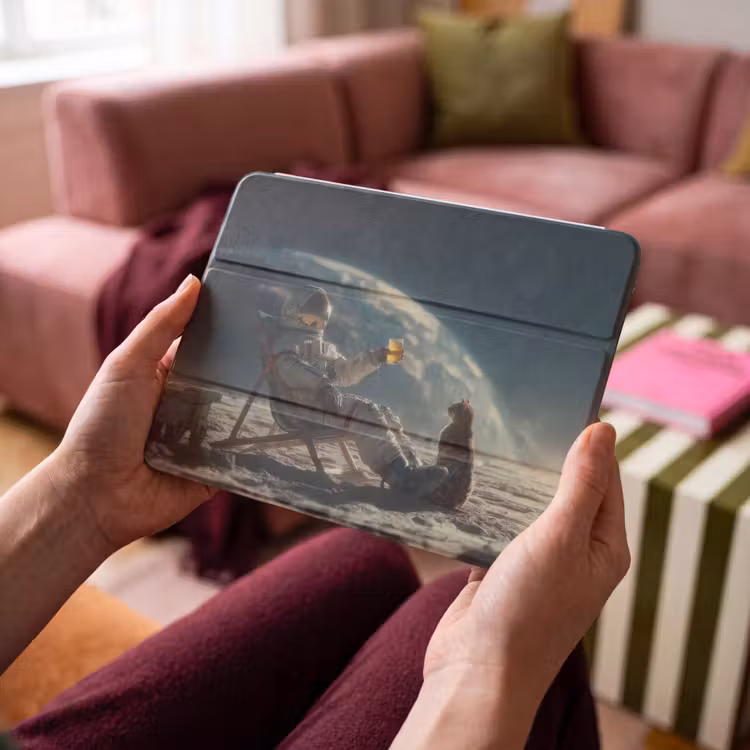 iPad hoes - Astronaut - Kat - Glas - Stoel — 4