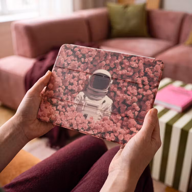 iPad hoes - Bloemen - Roze - Astronaut — 4
