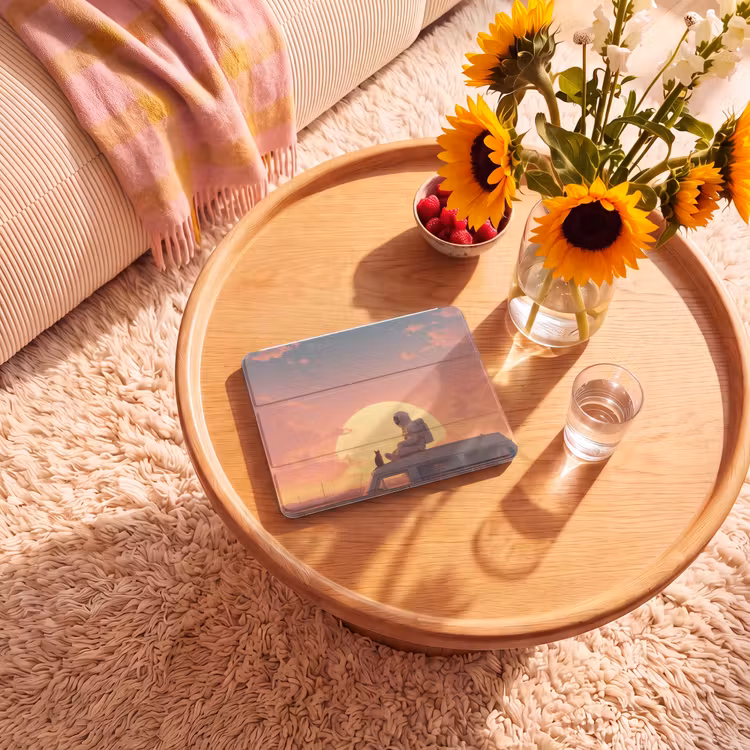 iPad hoes - Busje - Kat - Zonsondergang - Oranje — 2