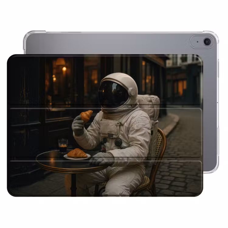 iPad hoes - Café - Croissant - Koffie - Astronaut — 1