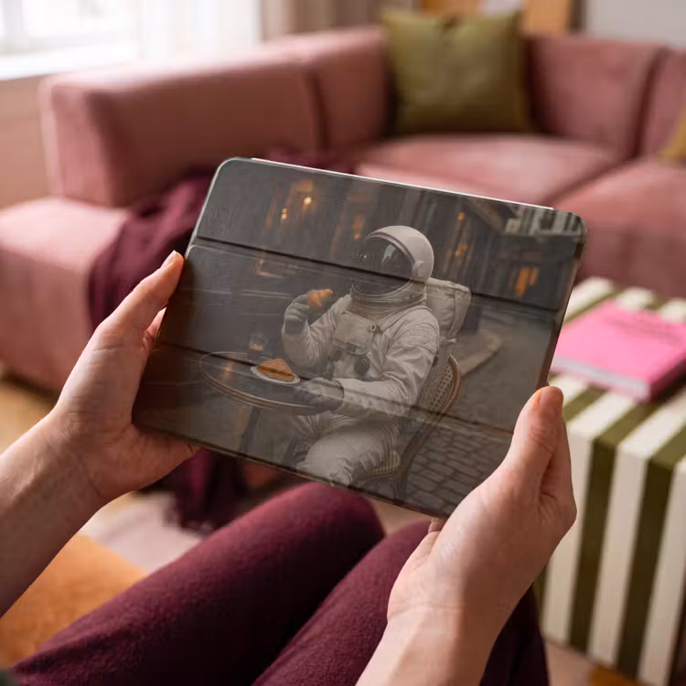 iPad hoes - Café - Croissant - Koffie - Astronaut — 4