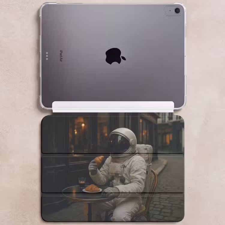 iPad hoes - Café - Croissant - Koffie - Astronaut — 6