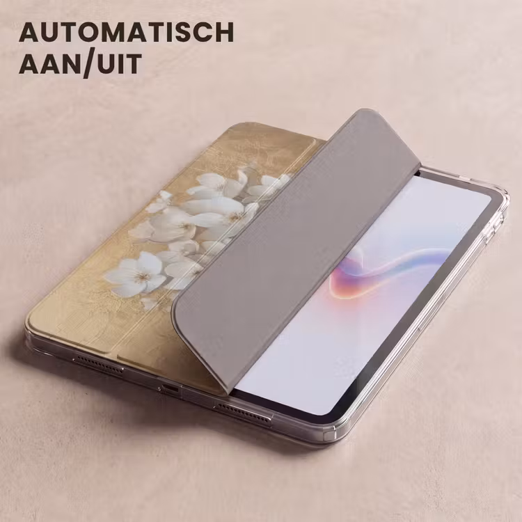 iPad hoes - Gezicht - Bloemen - Goud - Abstract — 5